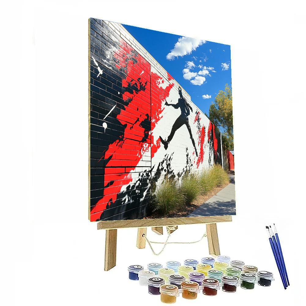 Banksy Inspired Suburban Uprising Paint by numbers art