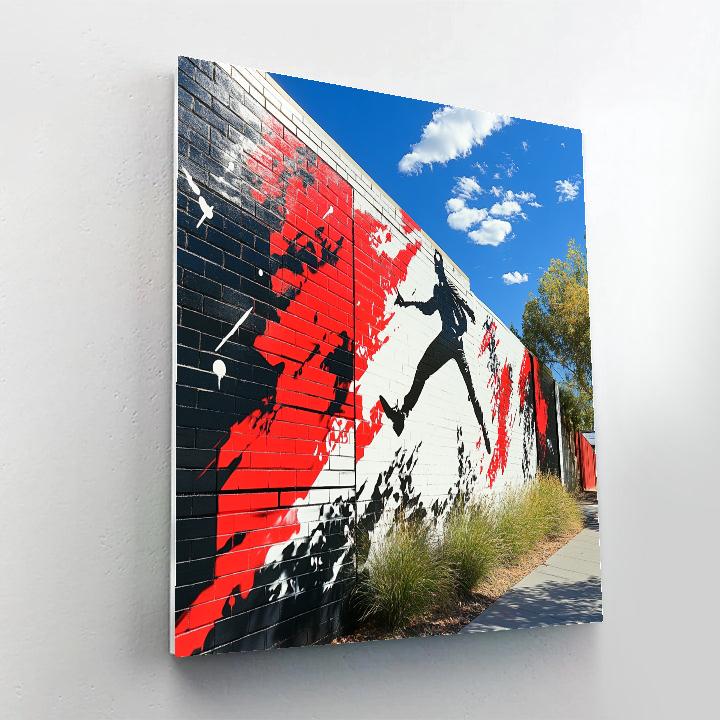 Banksy Inspired Suburban Uprising Paint by numbers art