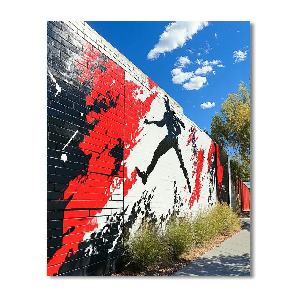 Banksy Inspired Suburban Uprising Paint by numbers art
