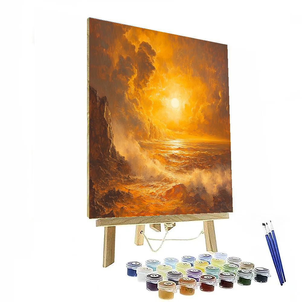 J.M.W. Turner Inspired Volcano At Dawn paint by numbers