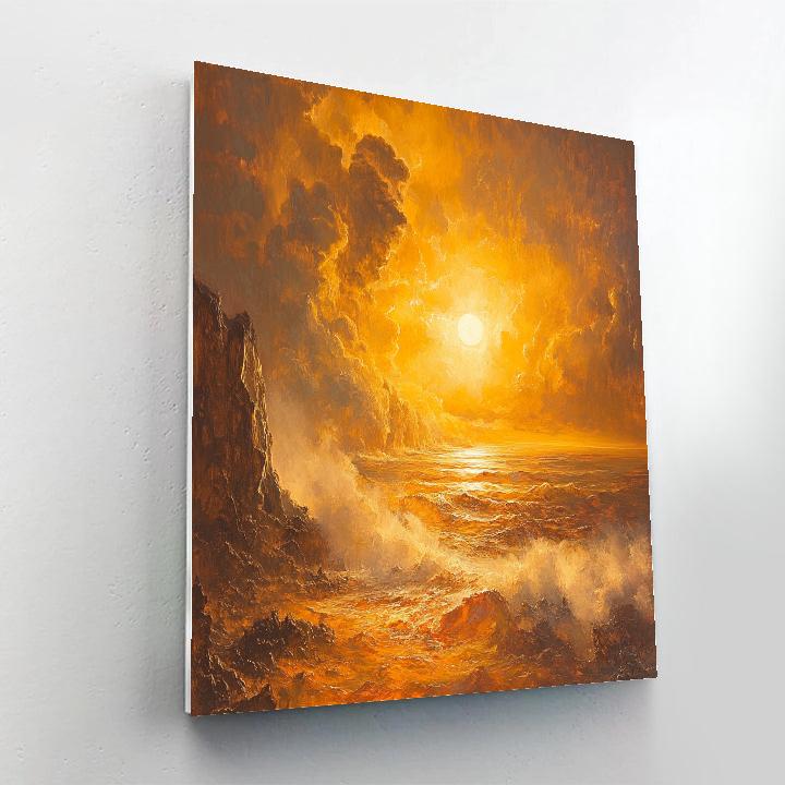 J.M.W. Turner Inspired Volcano At Dawn paint by numbers