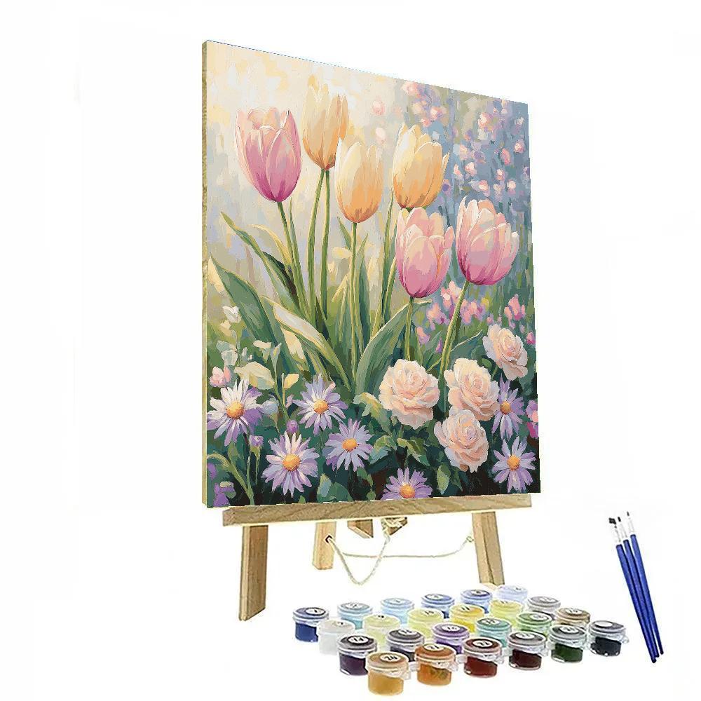 Monet Inspired Sunrise Gardens Paint by numbers art