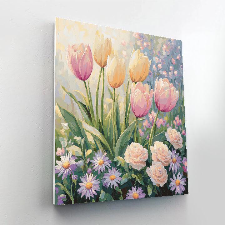 Monet Inspired Sunrise Gardens Paint by numbers art