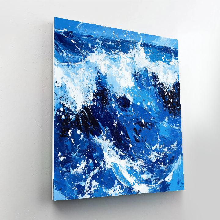 Jackson Pollock Inspired Ocean Waves Energy Number painting