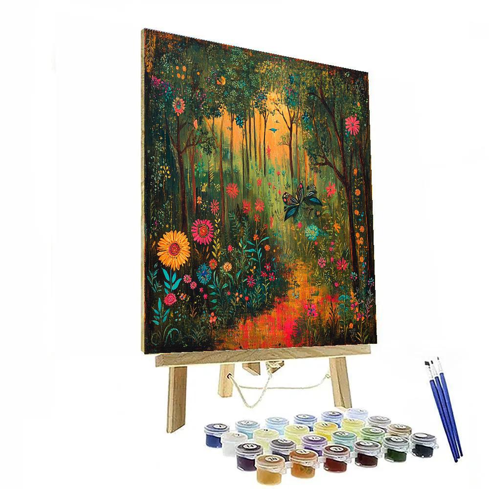 Frida Kahlo Inspired Mythological Forest Paint by numbers art