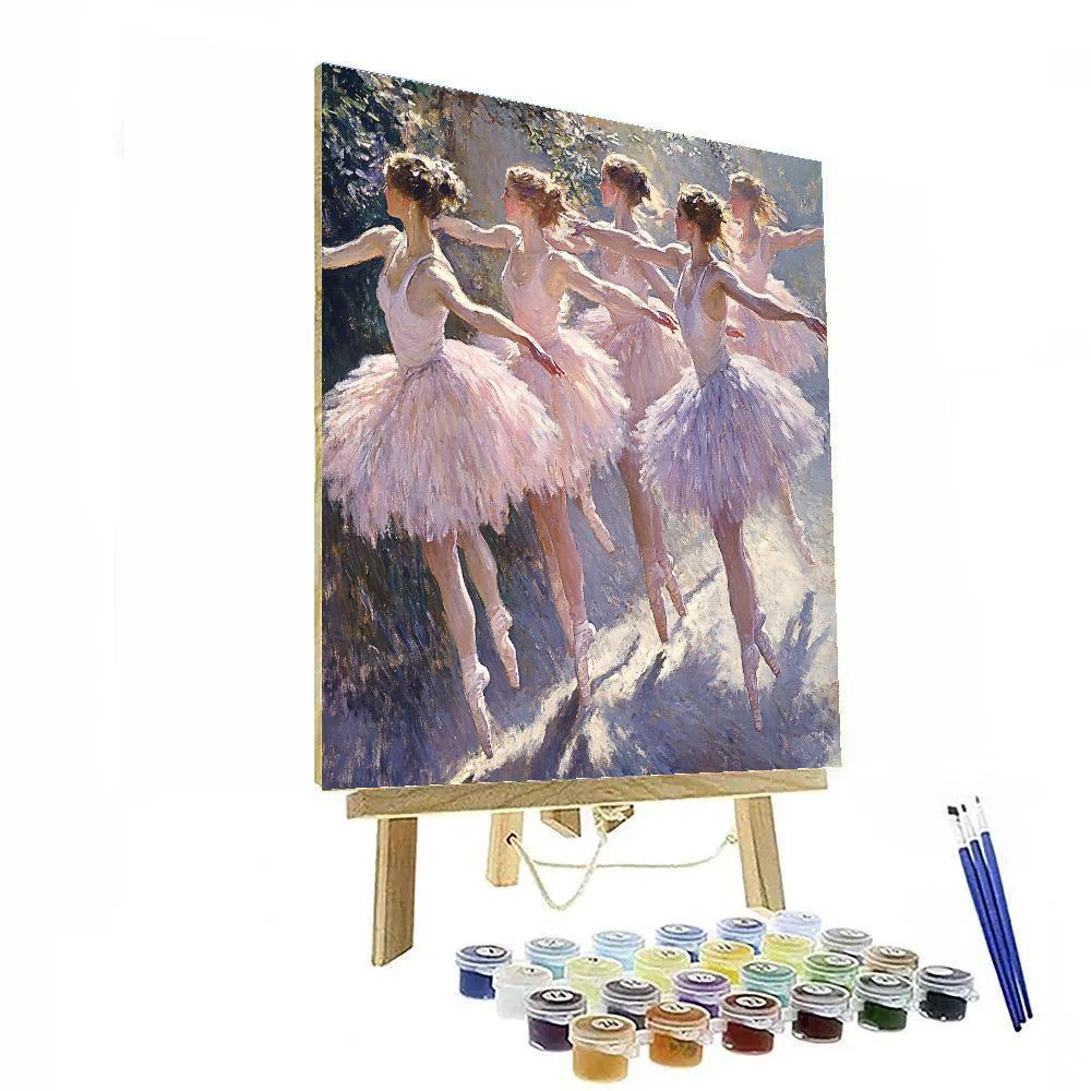 Edgar Degas Inspired Ballet Performance paint by numbers
