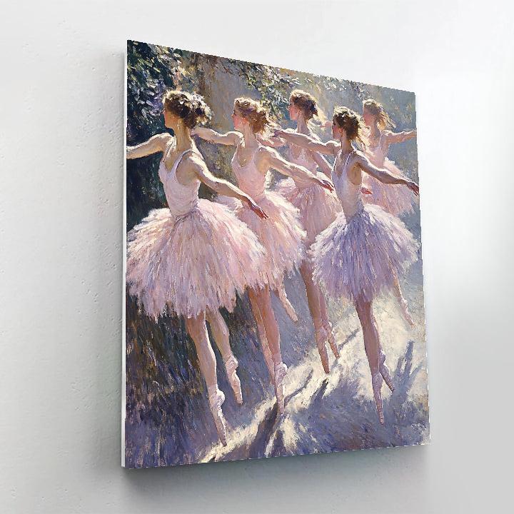 Edgar Degas Inspired Ballet Performance paint by numbers