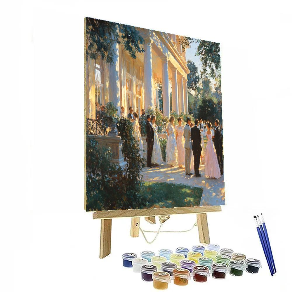 John Singer Sargent Inspired Elegant Garden Party Painting by numbers kit