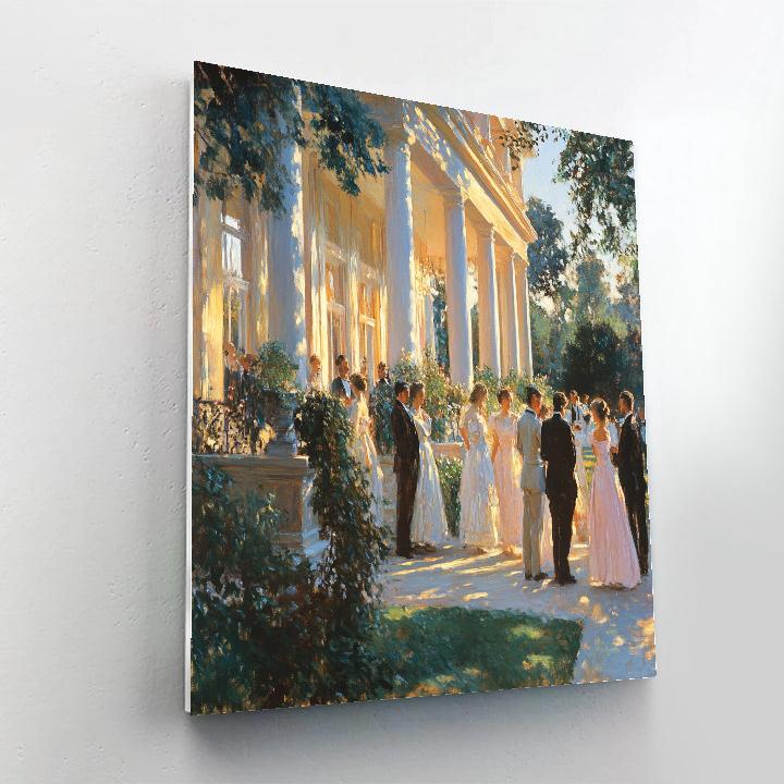 John Singer Sargent Inspired Elegant Garden Party Painting by numbers kit
