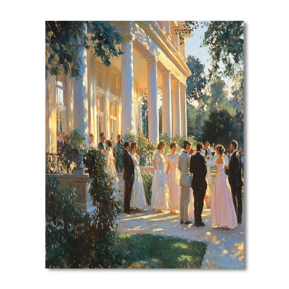 John Singer Sargent Inspired Elegant Garden Party Painting by numbers kit