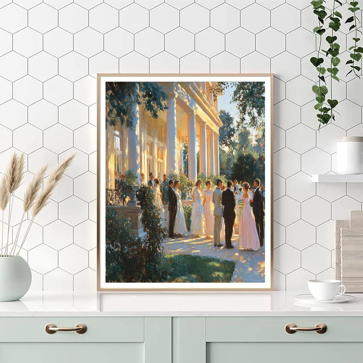 John Singer Sargent Inspired Elegant Garden Party Painting by numbers kit