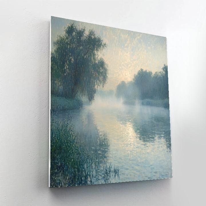 Monet Inspired Misty River Morning DIY paint by numbers