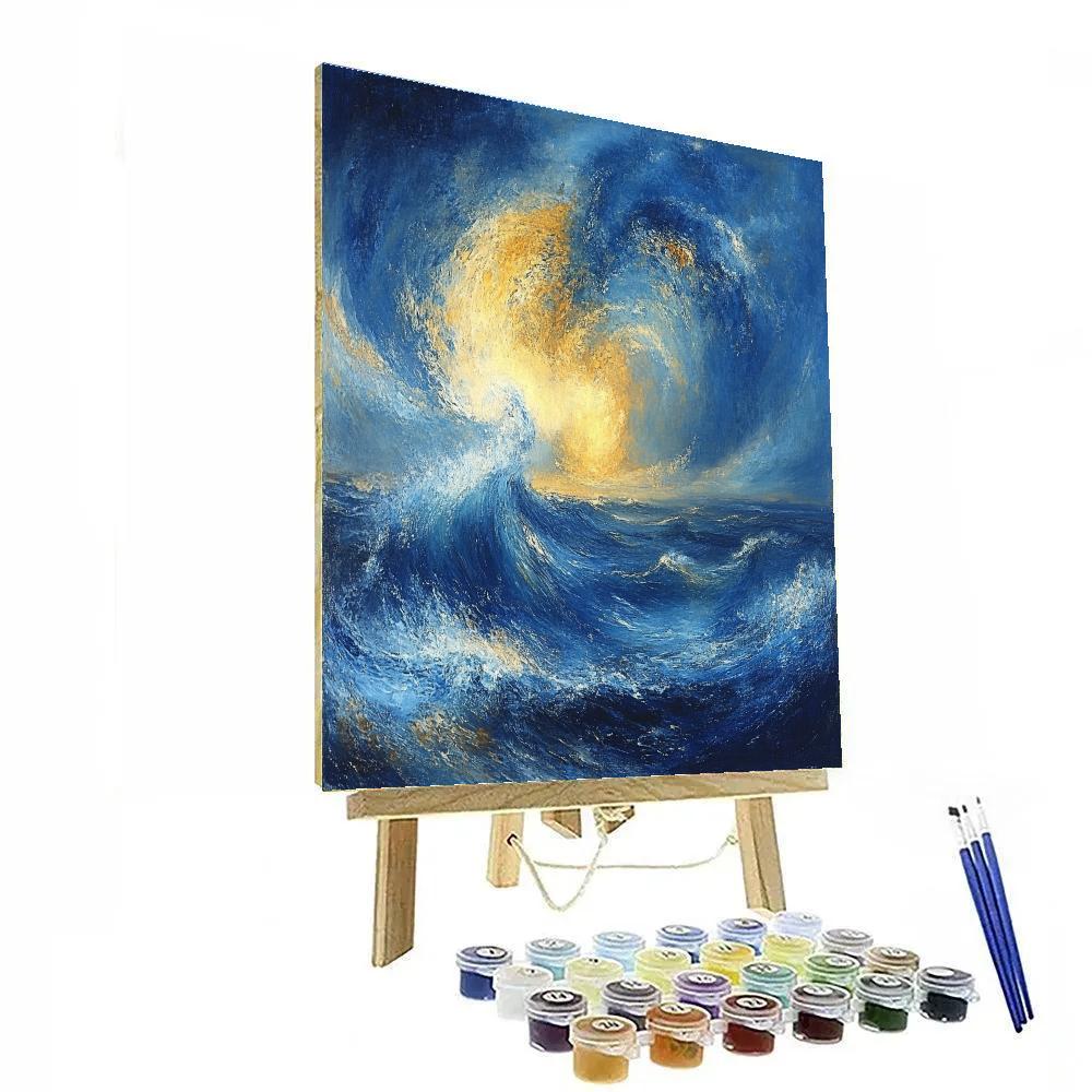 Turner Inspired Stormy Seascape paint by numbers