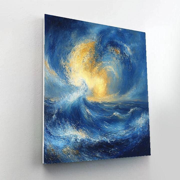Turner Inspired Stormy Seascape paint by numbers