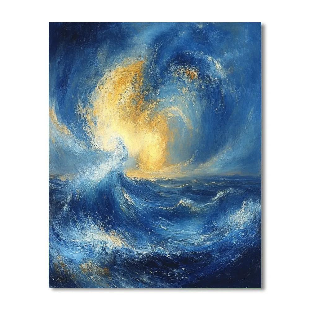 Turner Inspired Stormy Seascape paint by numbers
