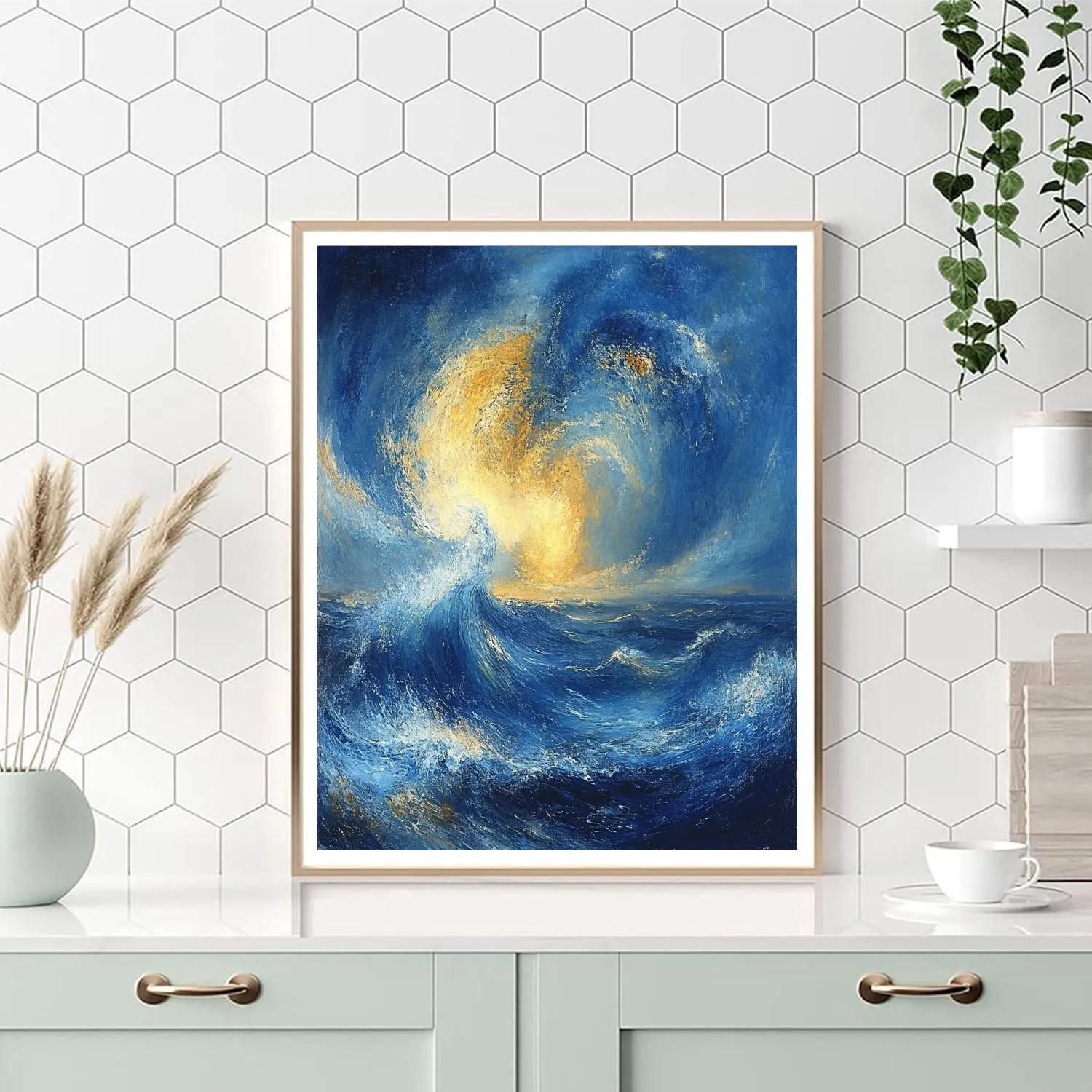 Turner Inspired Stormy Seascape paint by numbers