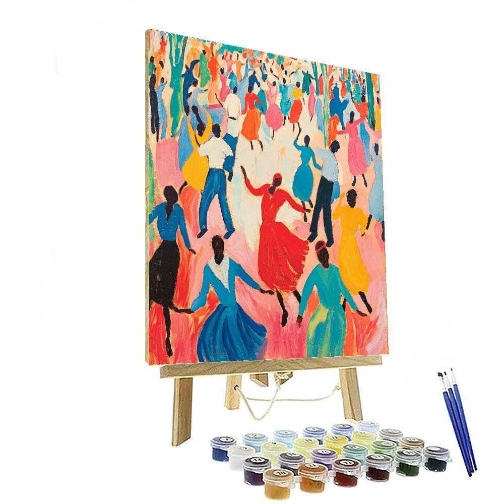 Matisse Inspired Joyful Dance Celebration paint by numbers