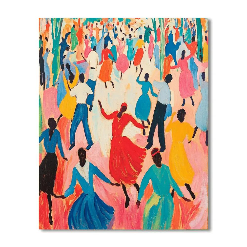 Matisse Inspired Joyful Dance Celebration paint by numbers