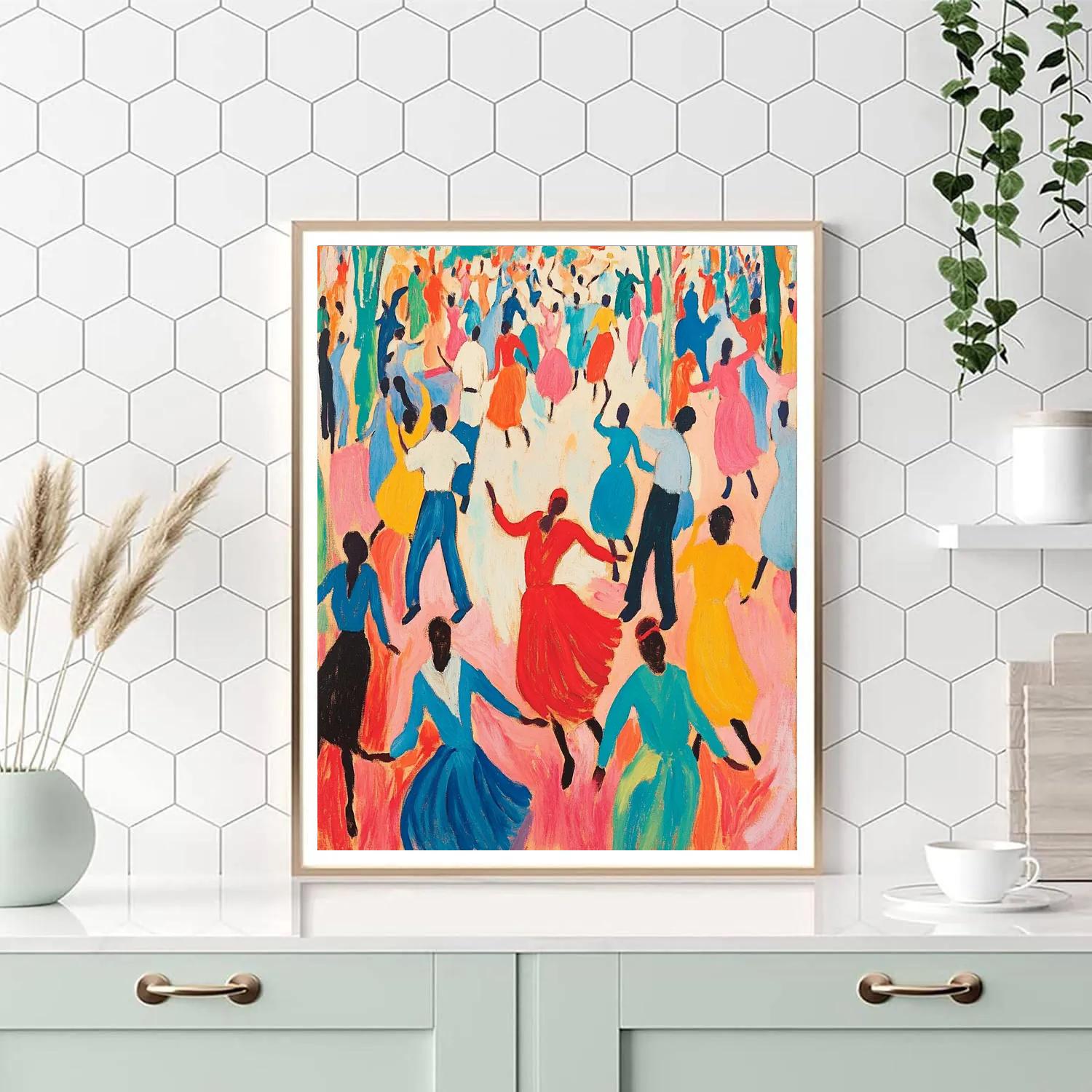 Matisse Inspired Joyful Dance Celebration paint by numbers