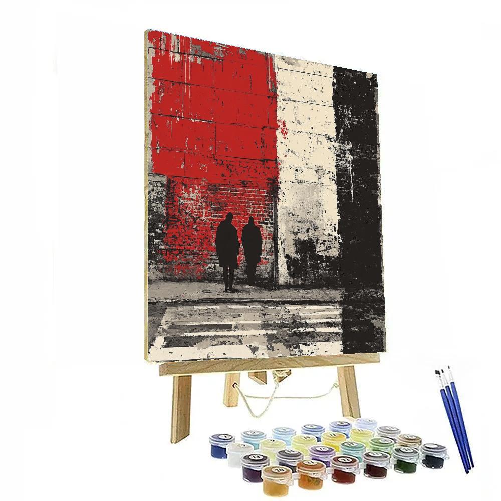 Banksy Inspired Urban Street Art Scene painting number kit