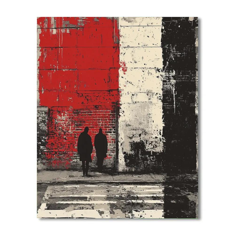Banksy Inspired Urban Street Art Scene painting number kit