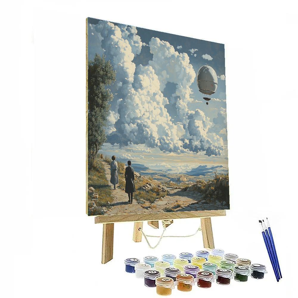 Rene Magritte Inspired Surreal Cloudscape - DIY Painting By Numbers Kit ...