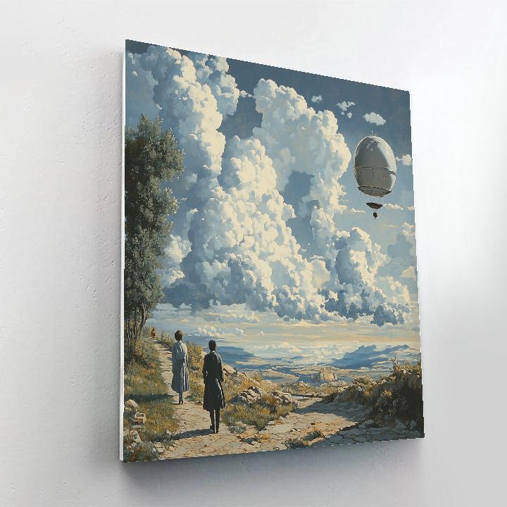 Rene Magritte Inspired Surreal Cloudscape Paint by numbers kits