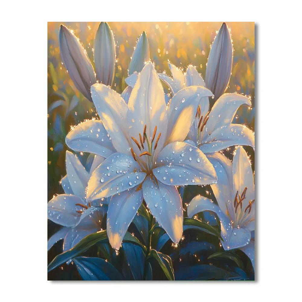 Caravaggio Inspired Rain Lily Nocturne Painting by numbers kit