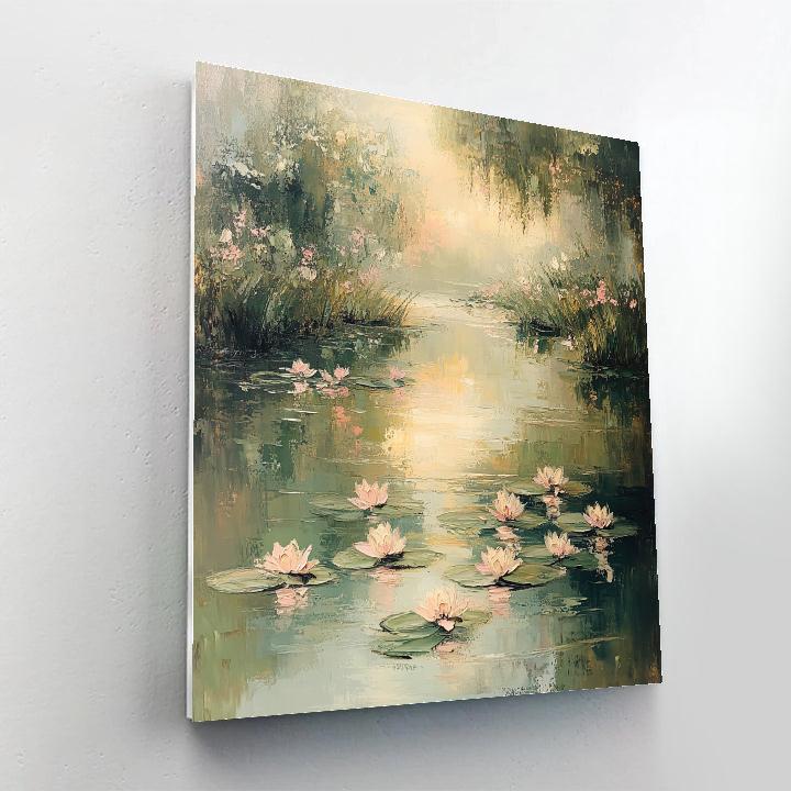 Edgar Degas Inspired Morning Light On Water Lilies Numbered painting kits