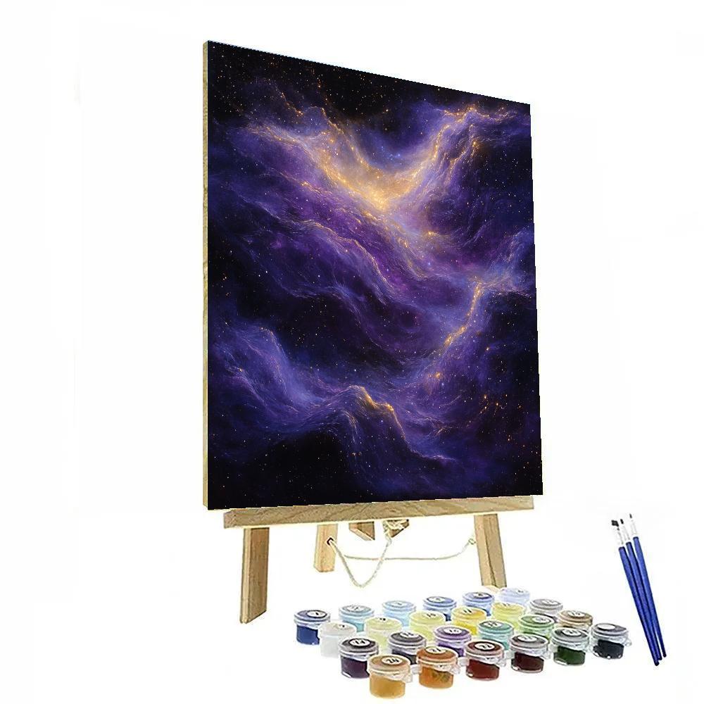 Caravaggio Inspired Celestial Nebula Drift paint by number