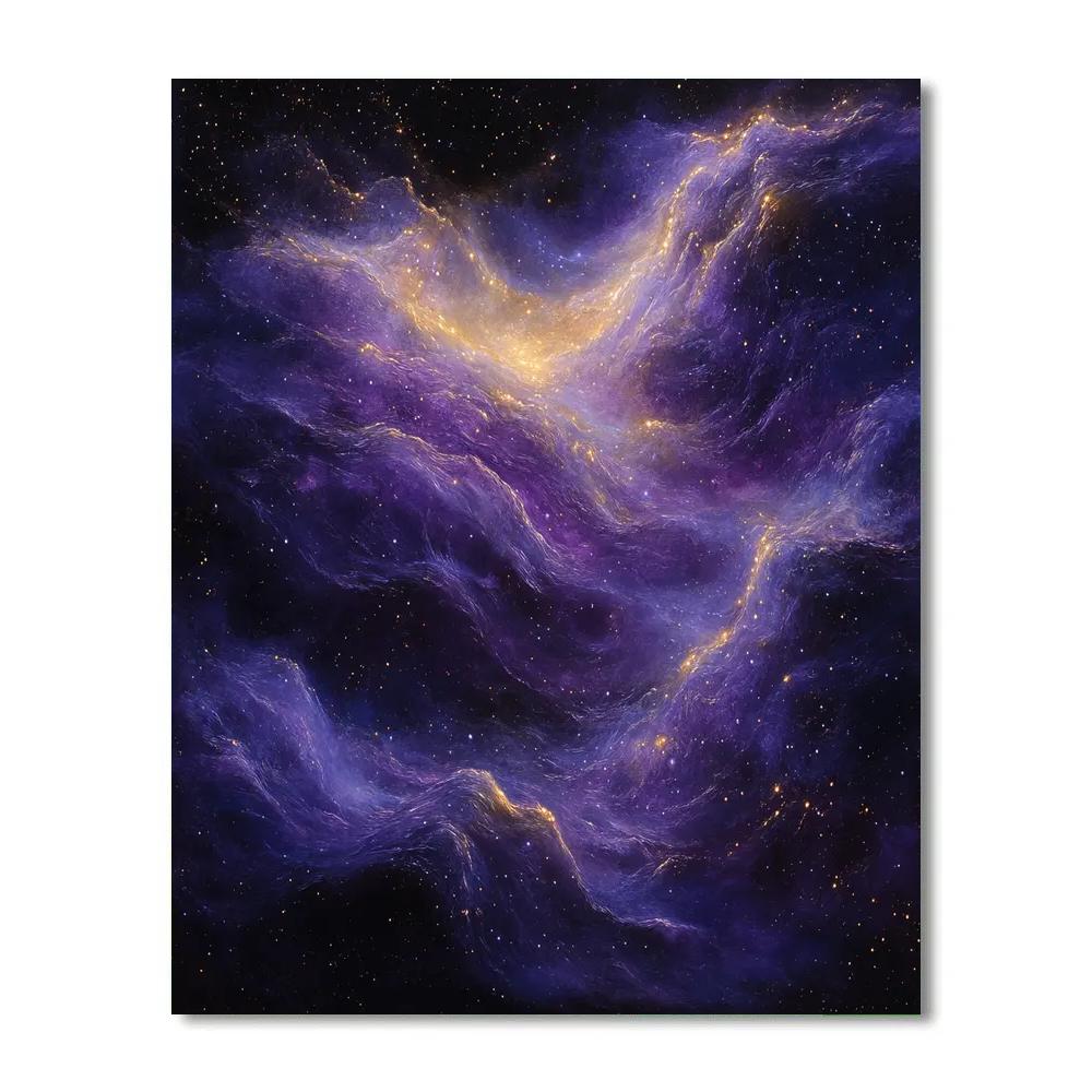 Caravaggio Inspired Celestial Nebula Drift paint by number