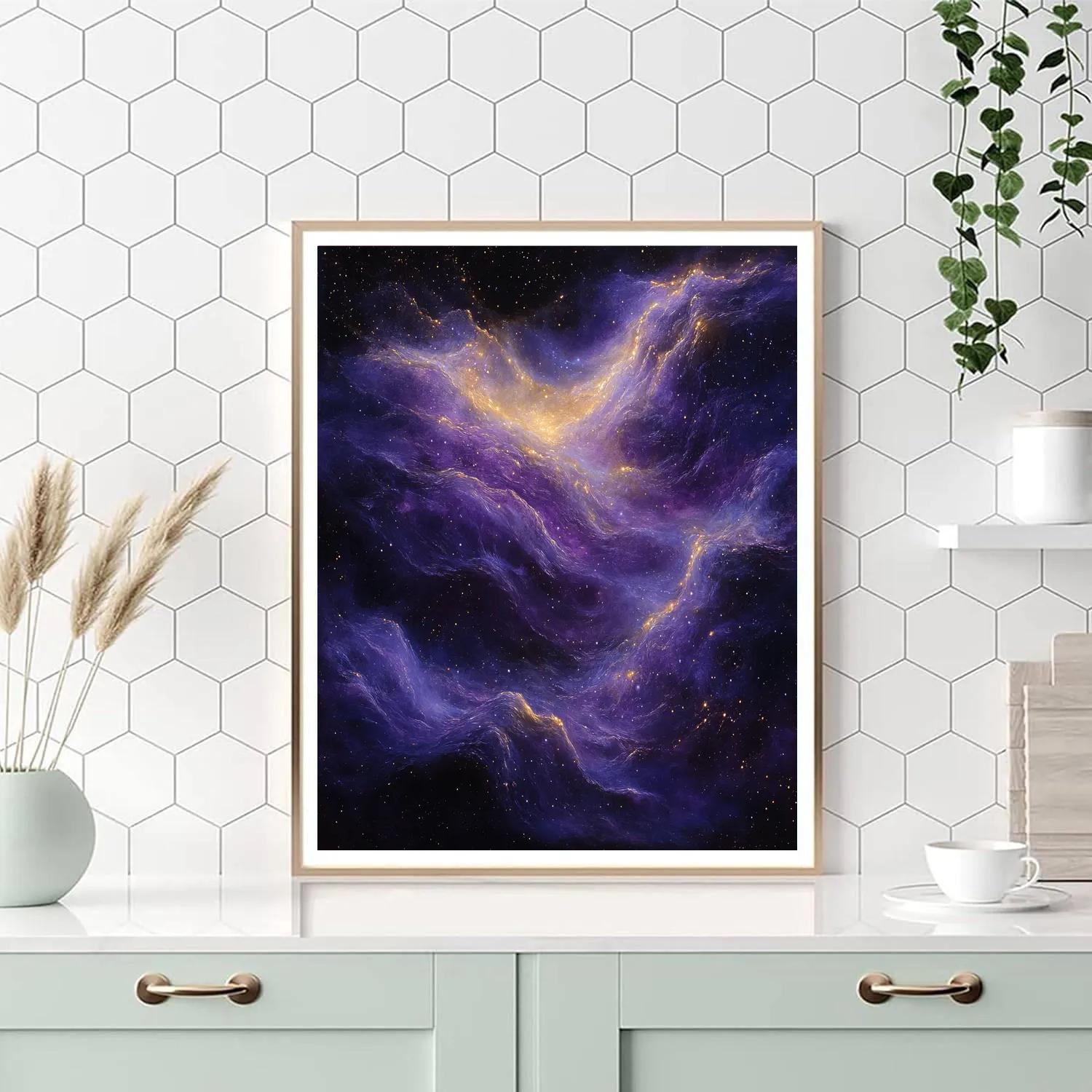 Caravaggio Inspired Celestial Nebula Drift paint by number