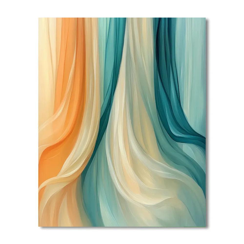 Edgar Degas Inspired Rippling Silk Curtain Number painting