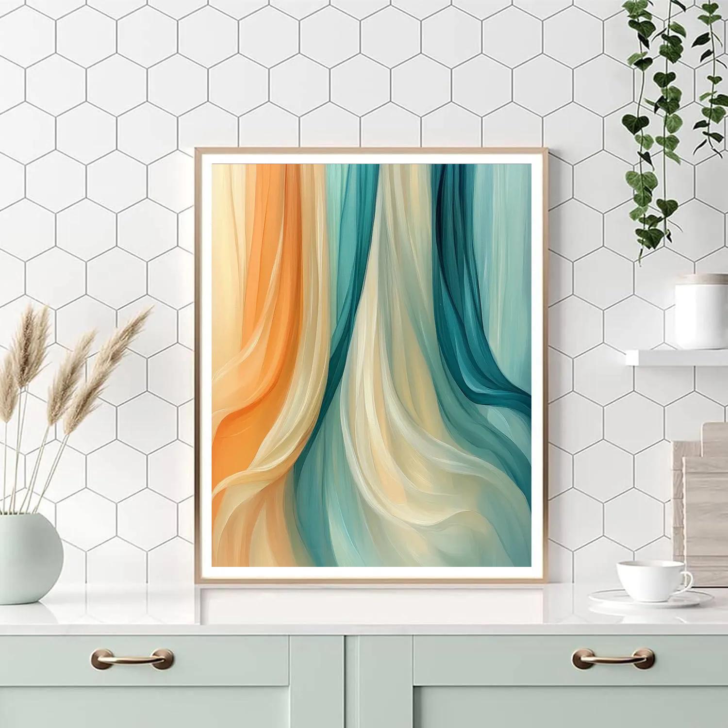 Edgar Degas Inspired Rippling Silk Curtain Number painting