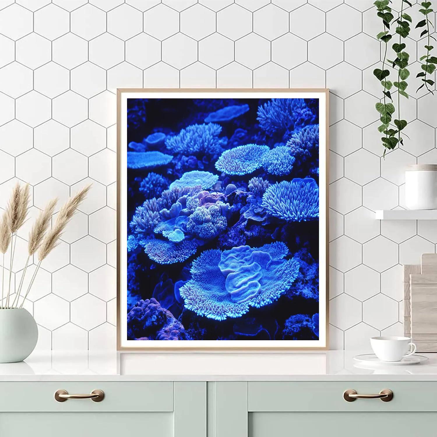Caravaggio Inspired Sapphire Reef Shadows Number painting