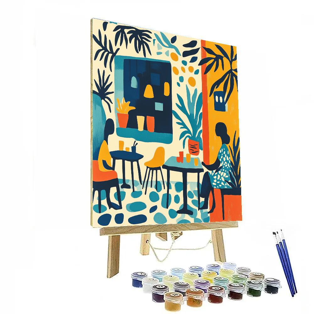 Henri Matisse Inspired Colorful Cafe Paint by numbers art