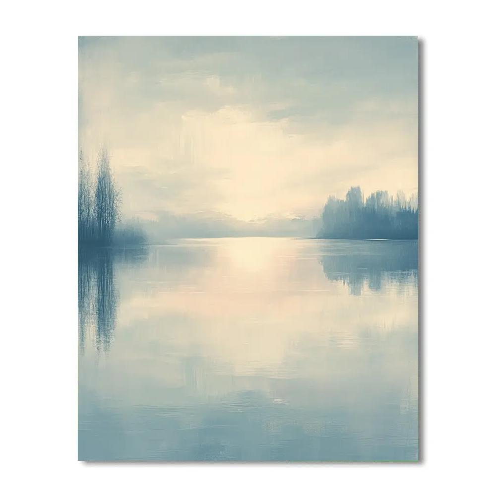 Edgar Degas Inspired Quiet Reflection On Still Lake Painting by numbers kit