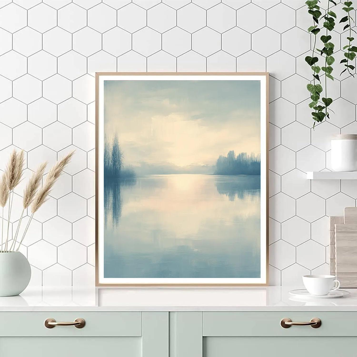 Edgar Degas Inspired Quiet Reflection On Still Lake Painting by numbers kit