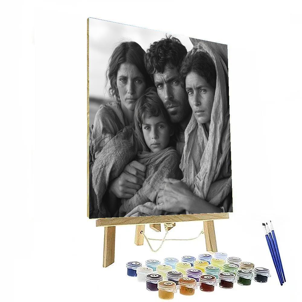 Dorothea Lange Inspired Migrant Family painting number kit