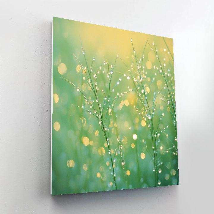 Edgar Degas Inspired Glimmering Dew On Grass Blades paint by numbers