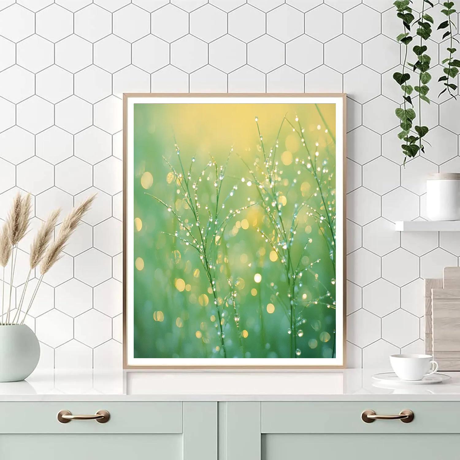 Edgar Degas Inspired Glimmering Dew On Grass Blades paint by numbers