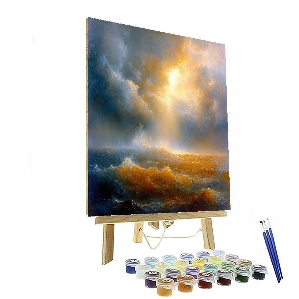 Turner Inspired Storm At Sea Paint by numbers art