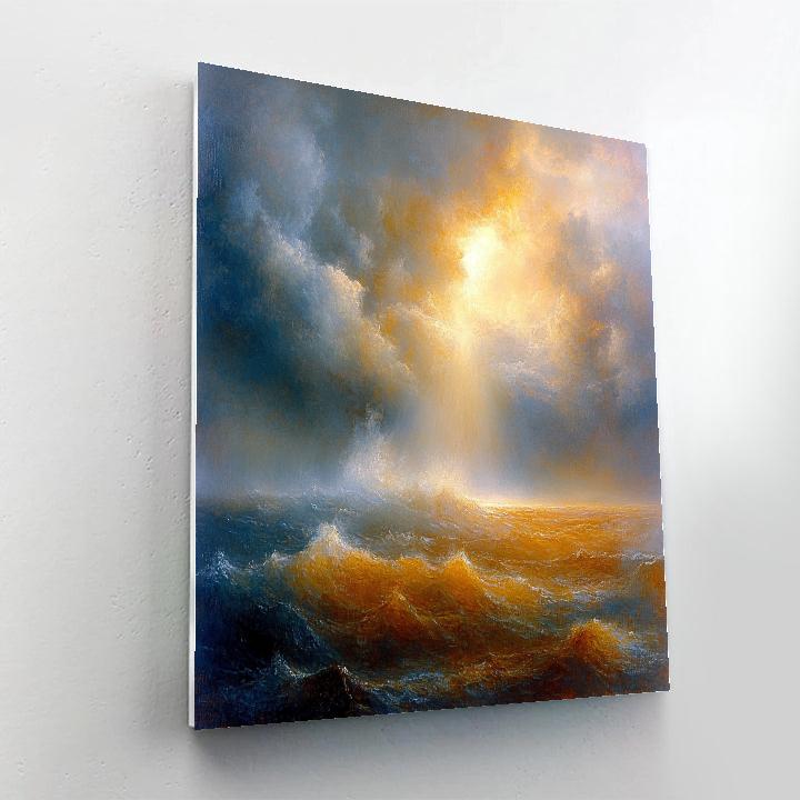 Turner Inspired Storm At Sea Paint by numbers art