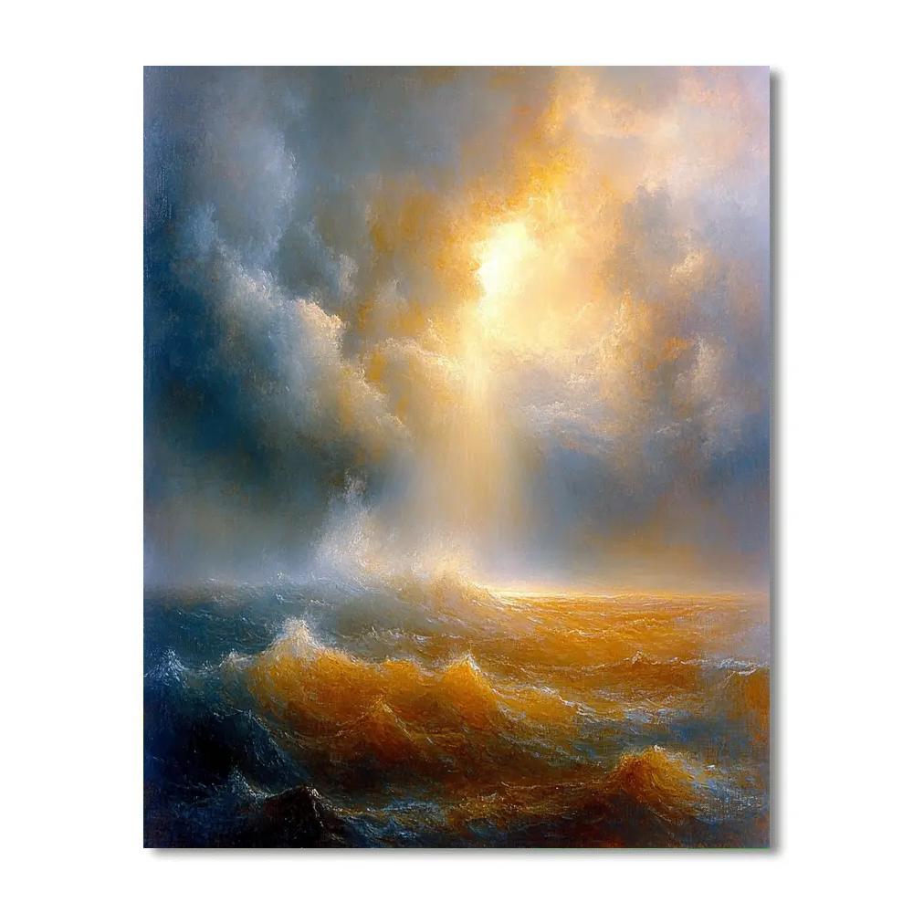 Turner Inspired Storm At Sea Paint by numbers art