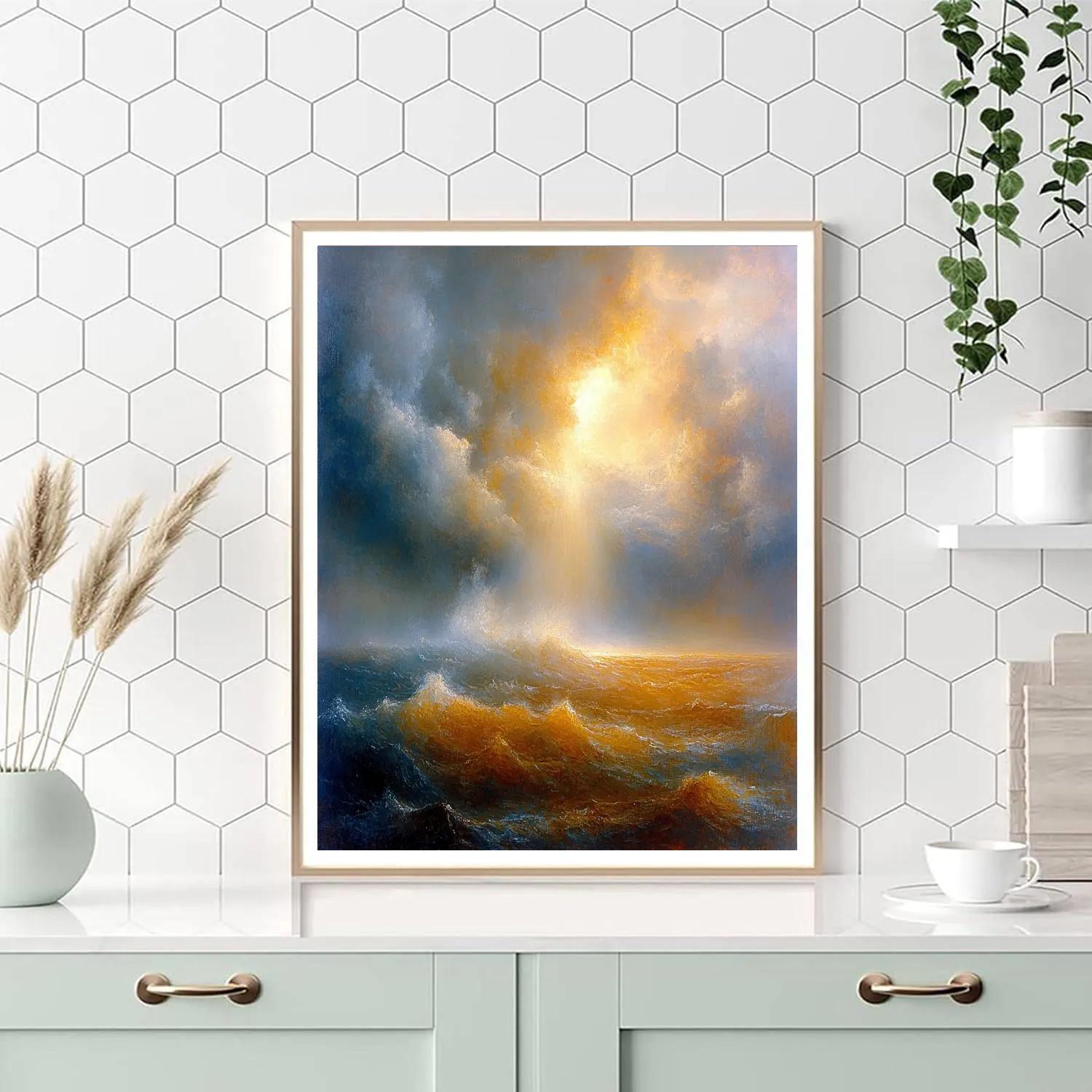 Turner Inspired Storm At Sea Paint by numbers art