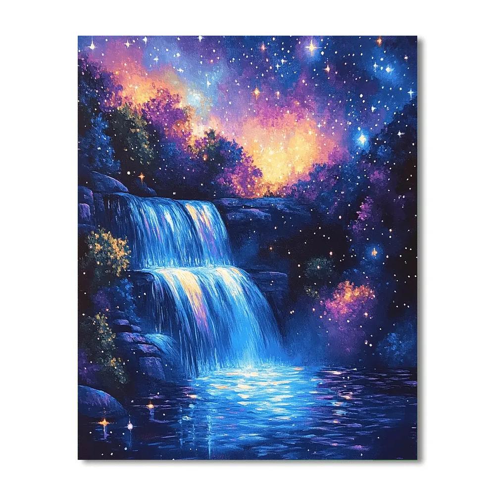 Edgar Degas Inspired Celestial Waterfall Numbered painting kits