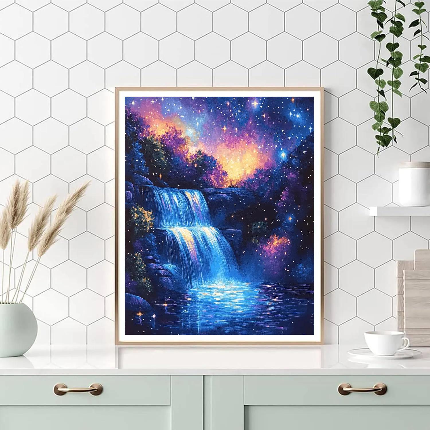 Edgar Degas Inspired Celestial Waterfall Numbered painting kits