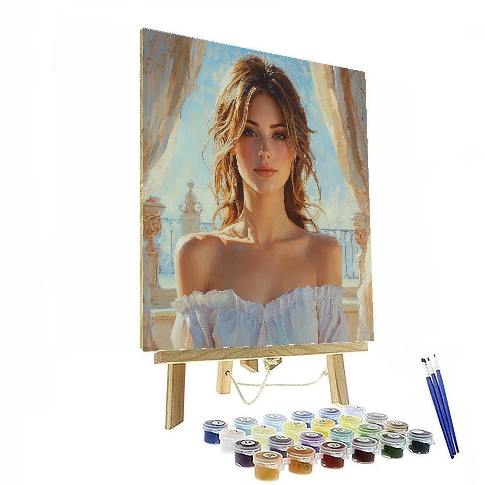 Raphael Inspired Courtly Portrait Number painting