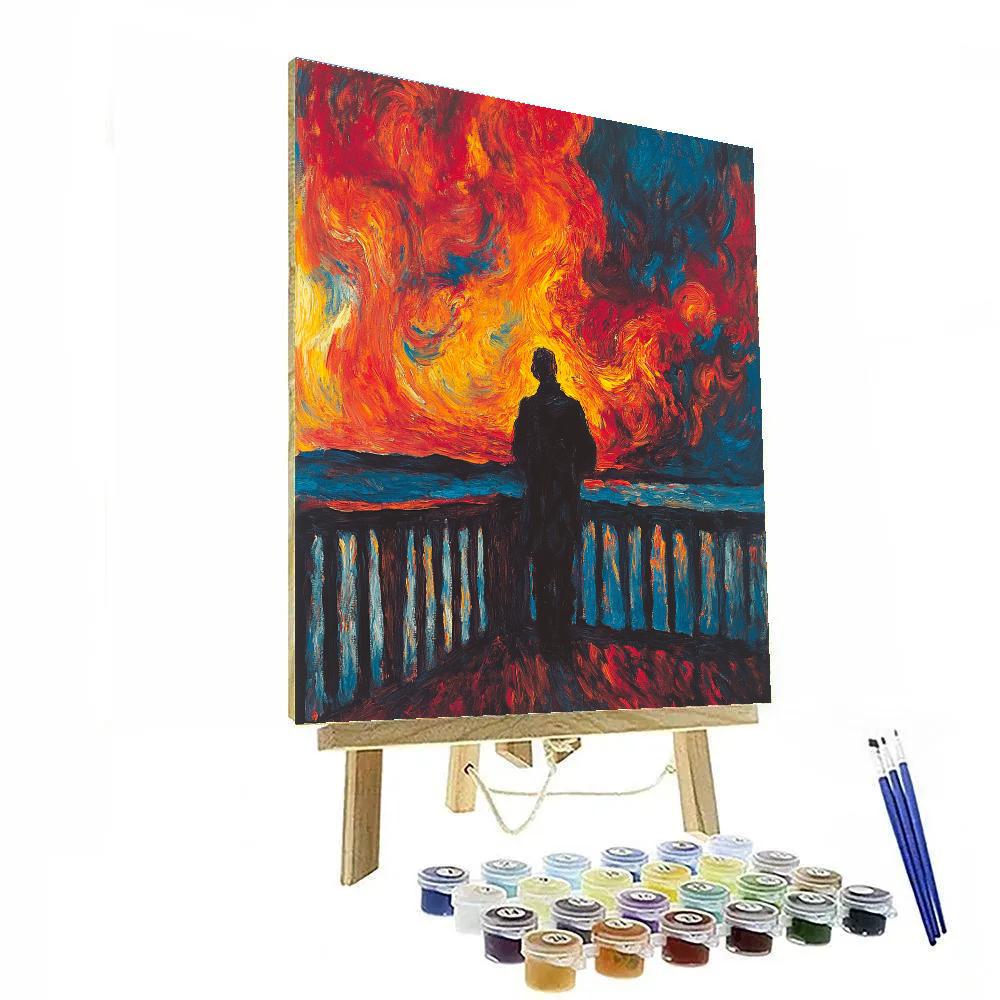 Munch Inspired Storm Of Emotion paint by numbers