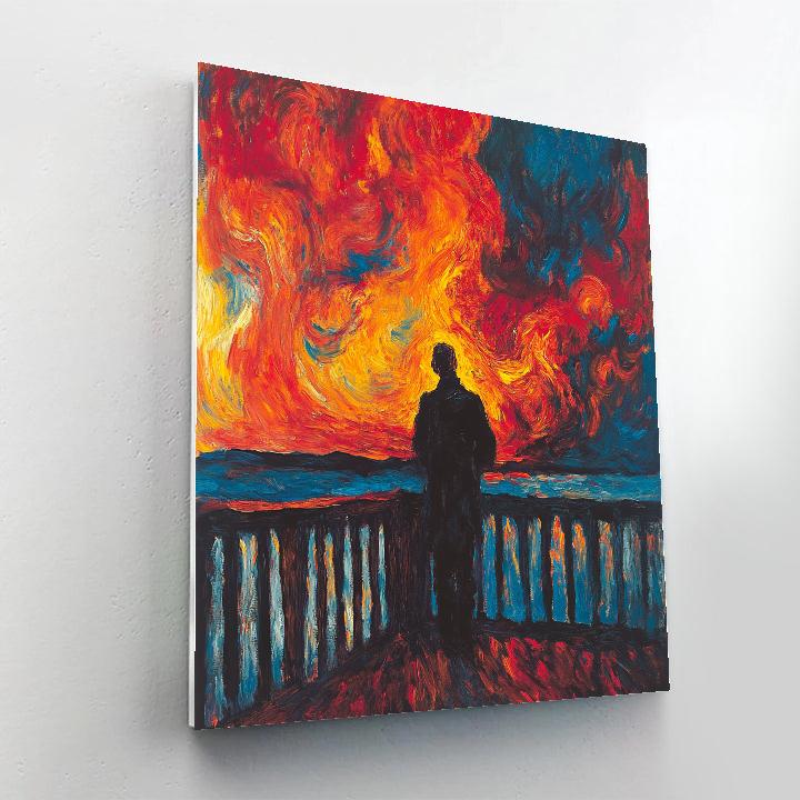 Munch Inspired Storm Of Emotion paint by numbers